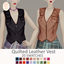 Quilted Leather Vest logo