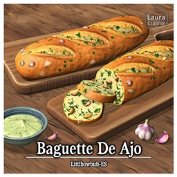 ✨ Garlic Baguette by Littlbowbub Spanish translation -ES ✨