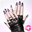 Kpop Chrome Almond Nails – “KILL SAJA” 💜⚡ | K-Pop Demon Hunters (N05) logo