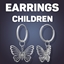 Butterfly Filigree Hoop Earrings For Kids logo