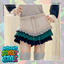 Girl's Layered Lace Drawstring Accent Streetwear Mini Skirt logo