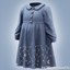 Toddler - Denim dress with star embroidery logo