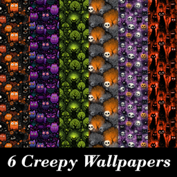 Creepy Halloween Patterned Wallpaper, Set 9 logo