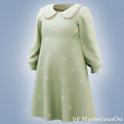 Toddler - Dress with golden hearts 