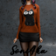 Cat sweater with skirt logo