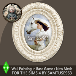 Oval Frame Painting Faithful Friend #1 Sellable Samtuse963
