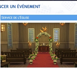 Mod Church Service Event pas kiareSims4Mods Trad par Miyaji