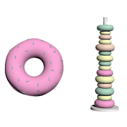 Strawberry donut wall lamp and floor lamp logo