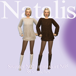 Sweater N02-mini skirtN05ⁿᵃᵗᵃˡⁱˢ logo