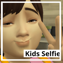 Kids selfie override logo