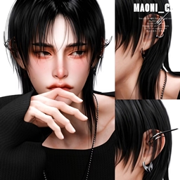[Maoni_cat]Earring No.13 Titanium gold dagger