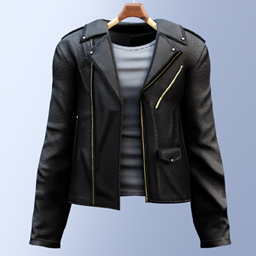 Adult - Classic biker jacket with bold accents