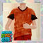 Boy's Two Tone Stripes Sleeves VNeck Acid Wash TShirt logo