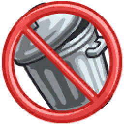 no autonomous kick over trash can logo