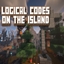 Logical codes on the island logo