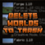 Delete Worlds To Trash Vintage logo