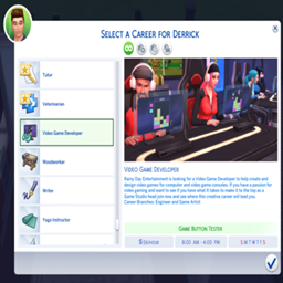 Video Game Developer Career By KiaraSims4Mods | Chinese Translation ...