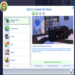 Computer Network Architect Career By KiaraSims4Mods | Chinese Translation