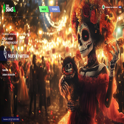 Main Menu Background Day of the Dead celebration logo
