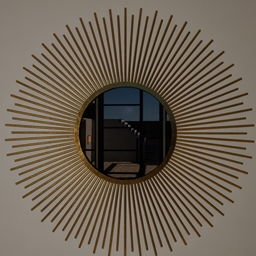 Luster Burst Mirror – Round logo