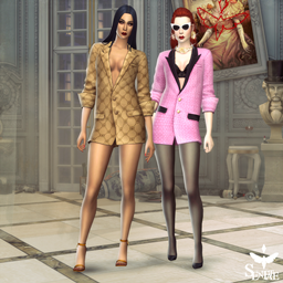 Simone blazer Dress logo