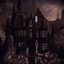 Vampire family house logo