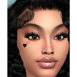 Face heart tattoos logo