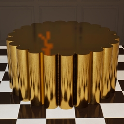 Art Deco Fluted Coffee Table – Plated Gold logo