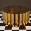 Art Deco Fluted Coffee Table – Plated Gold logo