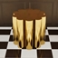 Art Deco Fluted Side Table – Plated Gold logo