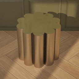 Art Deco Fluted Side Table - Plated Silver logo