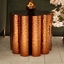 Art Deco Fluted Side Table – Hammered Copper logo