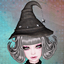 Witchie hair and hat logo