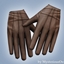 Elegant leather gloves with vintage charm logo