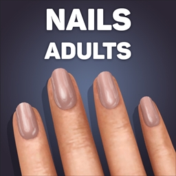Short Almond Cozy Colors Glossy Nails logo