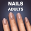 Short Almond Cozy Colors Glossy Nails logo