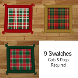 Holiday Plaid Large Pet Beds - [Cats & Dogs required]
