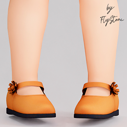 Toddler Leather Shiny Flats With Flower logo