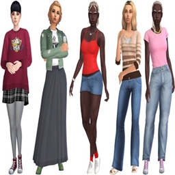 Base Game Custom Styled Looks (PT1) by lachrymose | Chinese Translation