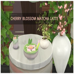 Cherry Blossom Matcha Latte Recipe By icemunmun | Chinese Translation
