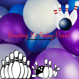 Bowling Birthday Party Event logo
