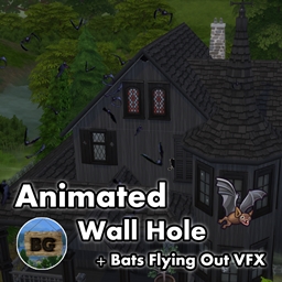 Animated Hole in Wall + Bats VFX ~ Halloween ~ Animal ~ Mammal ~ Pet logo