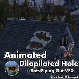 Animated Dilapidated Hole + Bats VFX ~ Halloween ~ Animal ~ Mammal ~ Pet logo