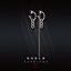Chain earrings with hanging thin chains logo