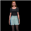Solid Color Demin Skirt logo