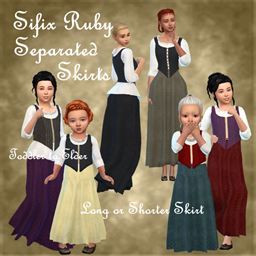Sifix Ruby Separated and Edited Skirt - The Sims 4 Create a Sim ...