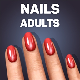 Short Almond Cat Eye Reflective Nails logo