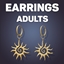 Sun Pendant Hoop Earrings logo