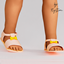 Toddler Sandals With A Small Golden Bow logo