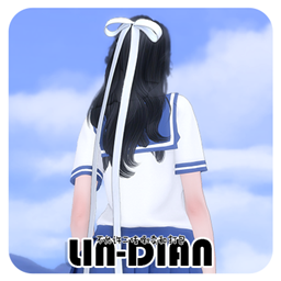 LIN-DIAN Bow long ribbon headdress logo